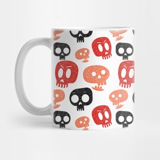 Cute skulls - Red & Orange Mug